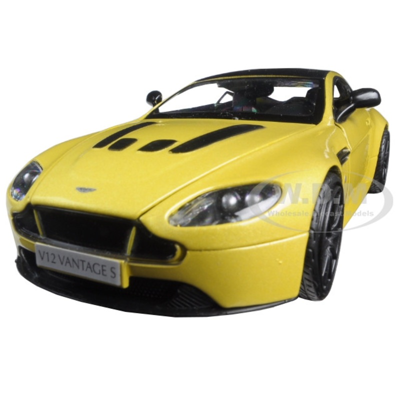 Aston Martin Vantage S V12 Yellow 1/24 Diecast Model Car by Motormax