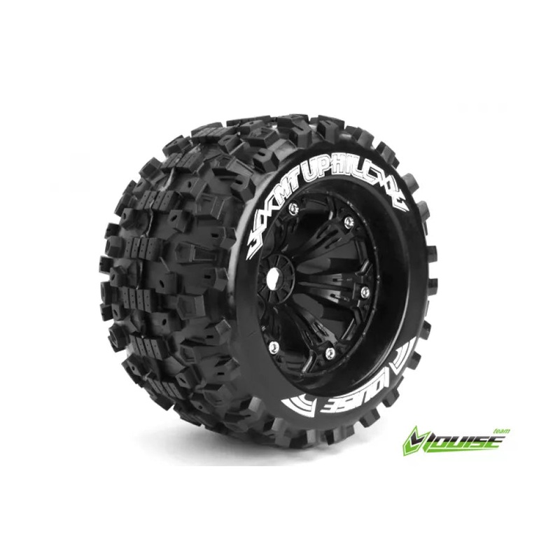 Louise 3.8 MT-Uphill Tyres on Black Rims - Glued Wheels 2Pcs - L-T3219BH