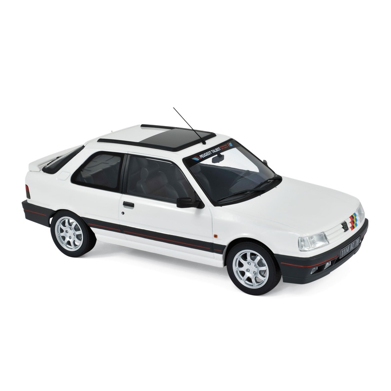 Peugeot 309 GTi 1990 Blanc et PTS deco 1/18 - 100pcs
