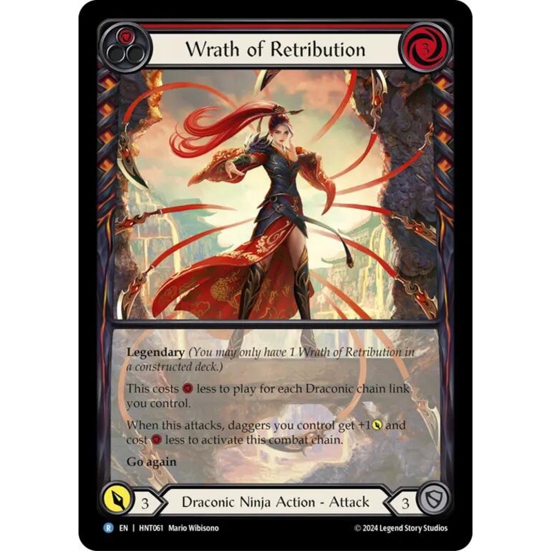 Wrath of Retribution (Red) (Extended Art) [HNT061] (The Hunted)  Rainbow Foil
