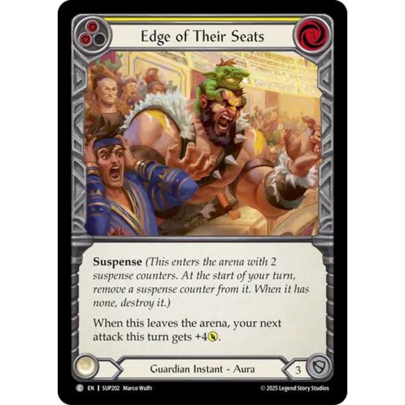 Edge of Their Seats (Yellow) [SUP202] (Super Slam)  Rainbow Foil