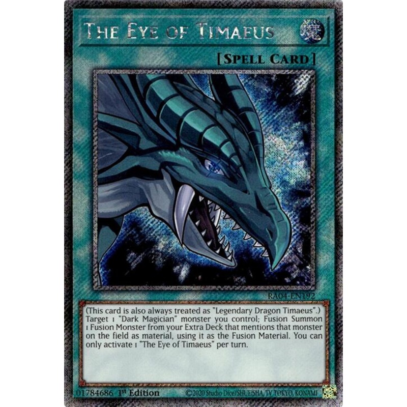 The Eye of Timaeus [RA04-EN192] Platinum Secret Rare