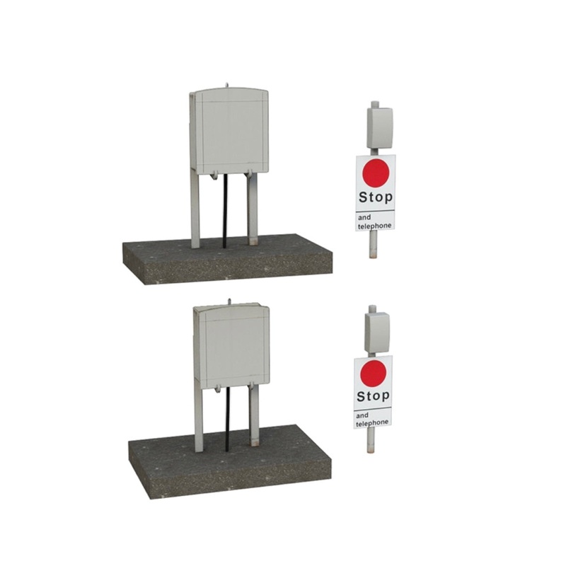 Bachmann 44-0500 Lineside Relay Boxes and Telephone