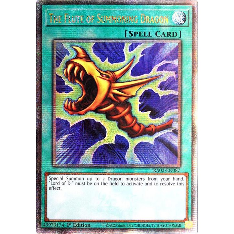 The Flute of Summoning Dragon (Quarter Century Secret Rare) [RA03-EN087] Quarter Century Secret Rare