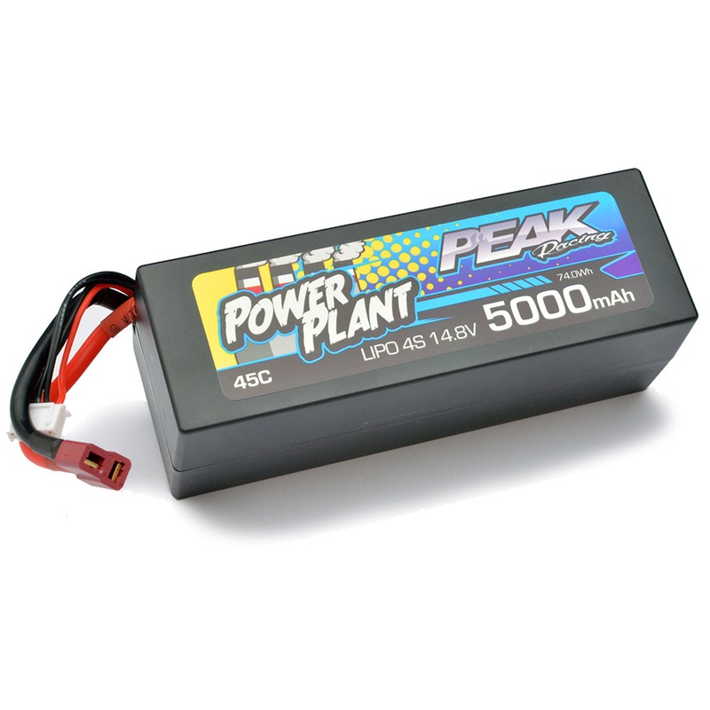 Peak Racing Power Plant Lipo 5000 14.8V 45C (Black case, Deans Plug) 4S/4CELL