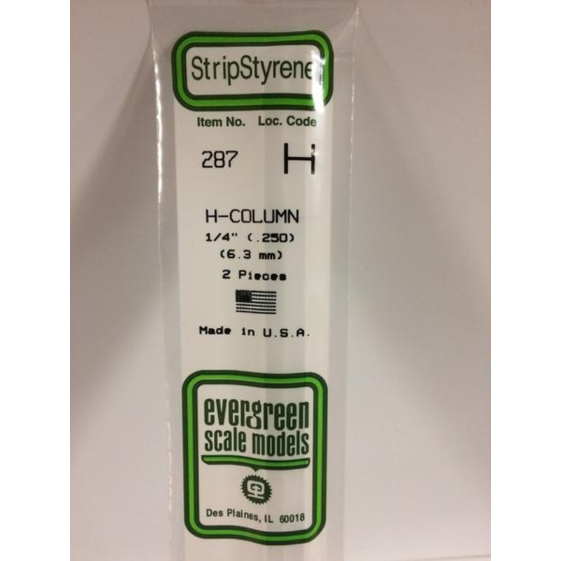 Evergreen 287 - 6.3mm H-Column
