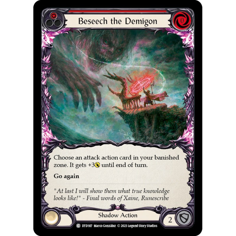Beseech the Demigon (Red) [DTD187] (Dusk Till Dawn)