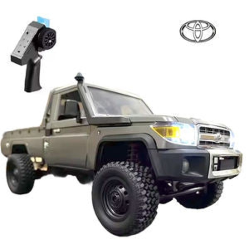Toyota Landcruiser LC79 1/12 Scale 4WD RC Crawler with LED Lights - Graphite Grey