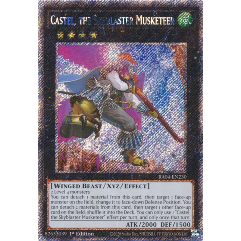 Castel, the Skyblaster Musketeer [RA04-EN230] Platinum Secret Rare