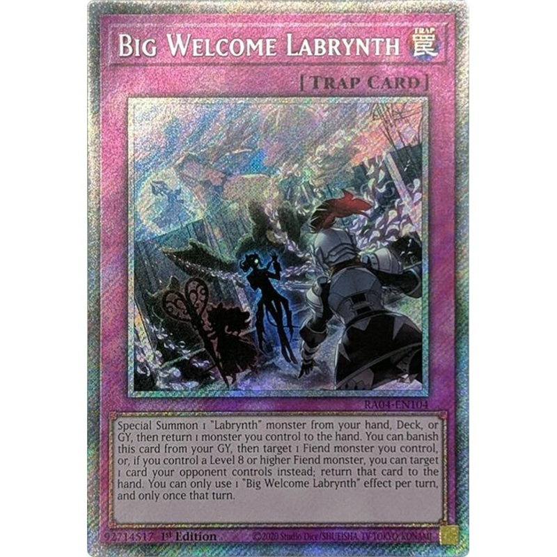 Big Welcome Labrynth [RA04-EN104] Platinum Secret Rare