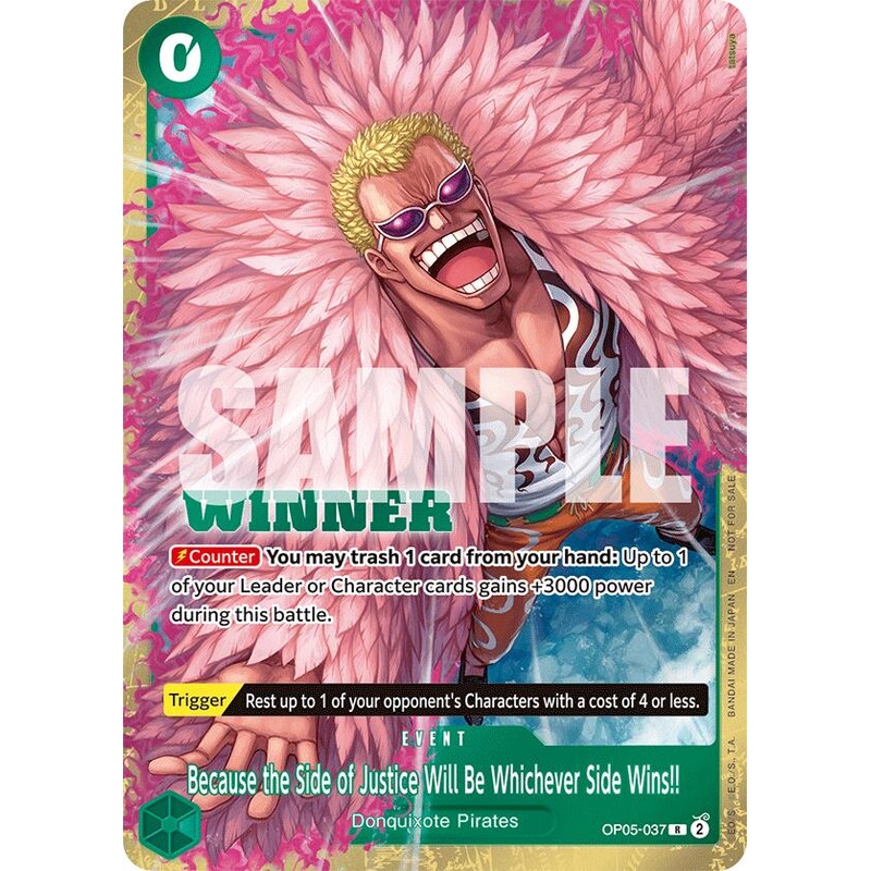 Because the Side of Justice Will Be Whichever Side Wins!! (Winner Pack 2025 Vol. 4) [One Piece Promotion Cards]