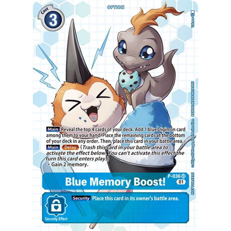 Blue Memory Boost! [P-036] (Box Promotion Pack - Next Adventure) [Promotional Cards]