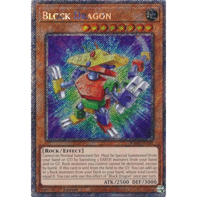 Block Dragon [RA04-EN268] Platinum Secret Rare