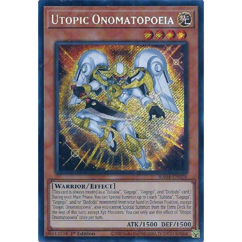 Utopic Onomatopoeia [RA04-EN028] Secret Rare