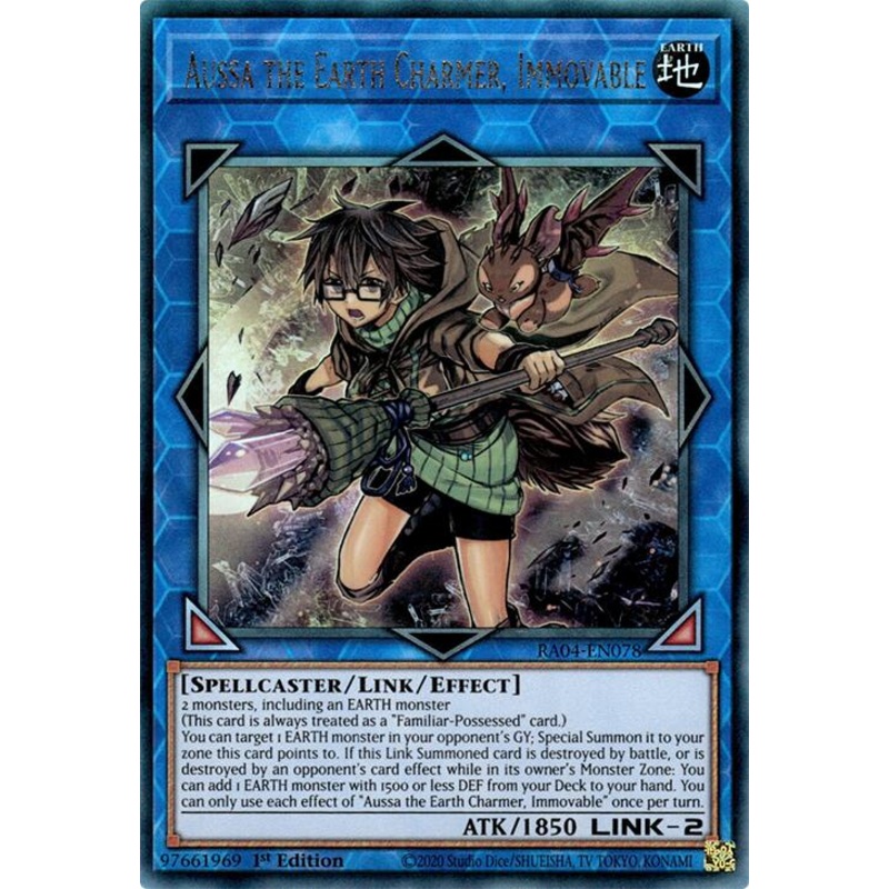 Aussa the Earth Charmer, Immovable [RA04-EN078] Prismatic Ultimate Rare