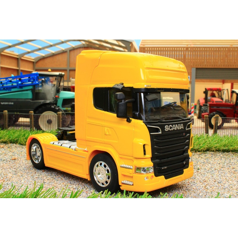WEL32670SY WELLY 132 SCALE SCANIA R730 V8 4X2 LORRY IN YELLOW