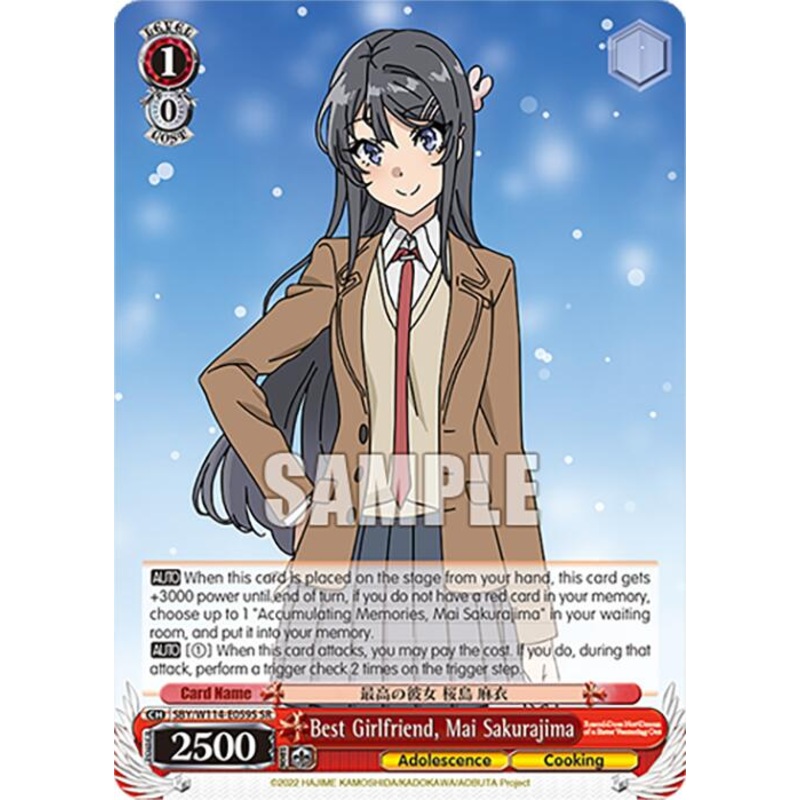 Best Girlfriend, Mai Sakurajima (SBY/W114-E059S SR) [Rascal Does Not Dream Series]