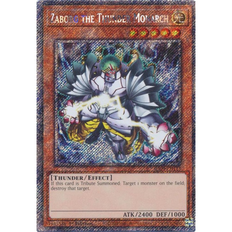 Zaborg the Thunder Monarch [RA04-EN125] Platinum Secret Rare