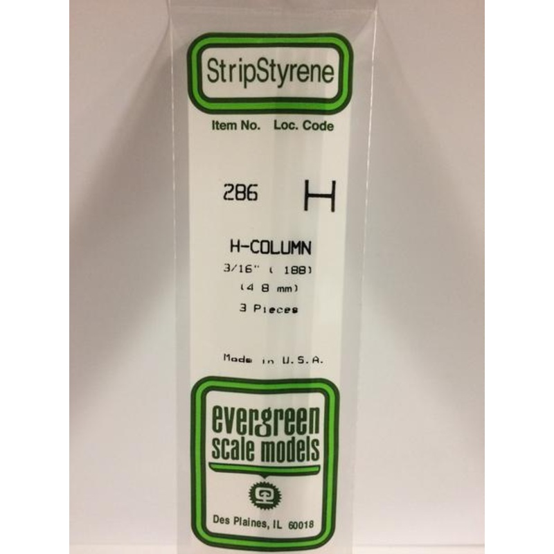 Evergreen 286 - 4.8mm H-Column