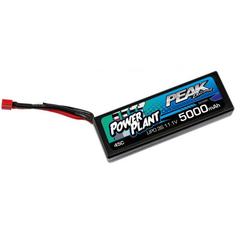 Peak Racing Power Plant 5000mah 11.1 V 45C Lipo (Black hard case, Deans)
