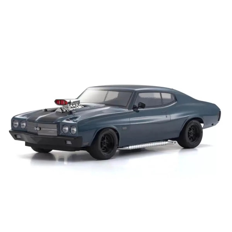 Kyosho 1/10 EP 4WD Fazer Mk2 FZ02L 1970 Chevy Chevelle Supercharged VE Series Dark Blue Readyset RC Car