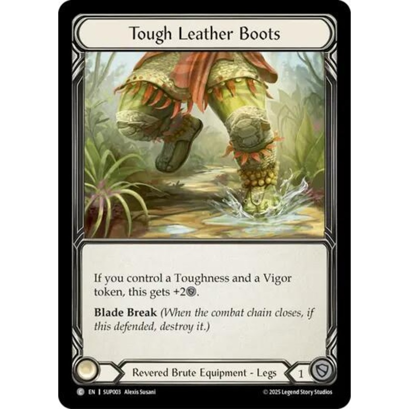 Tough Leather Boots (Cold Foil) [SUP003] (Super Slam)  Cold Foil