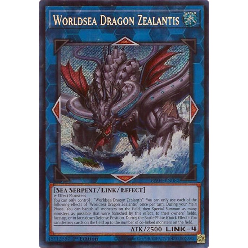 Worldsea Dragon Zealantis [RA04-EN082] Secret Rare