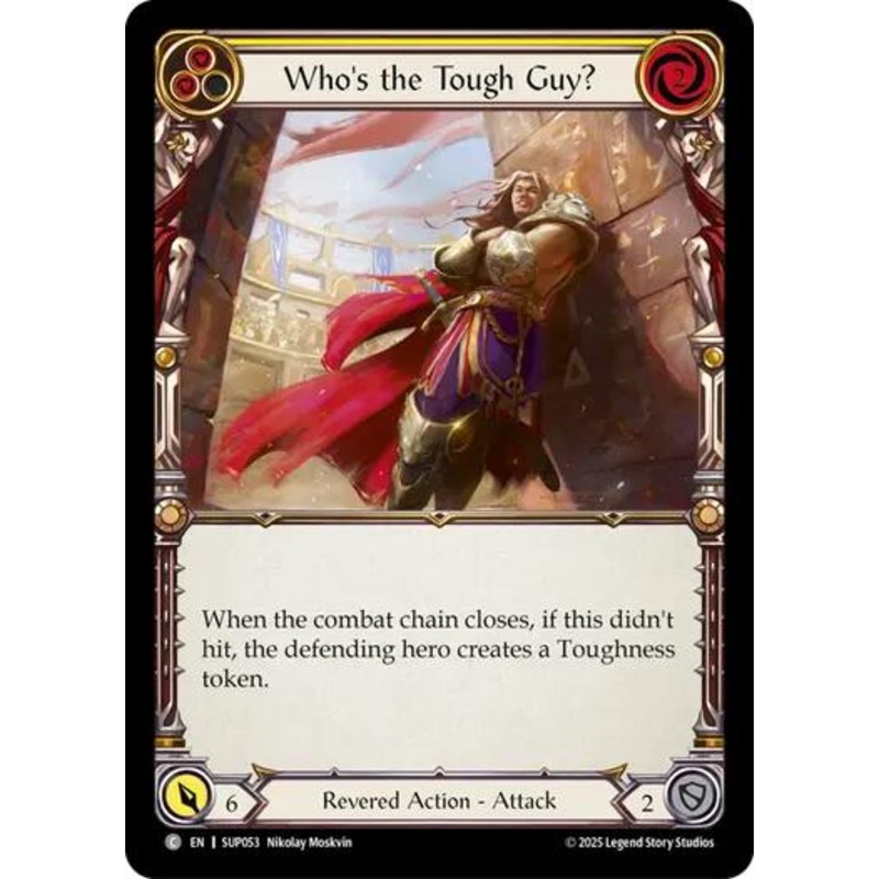 Who's the Tough Guy? (Yellow) [SUP053] (Super Slam)  Rainbow Foil