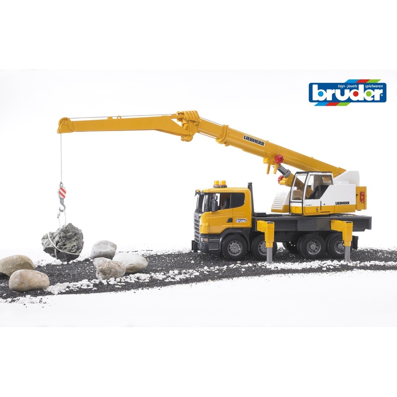 B03570 BRUDER SCANIA R-SERIES TRUCK WITH CRANE