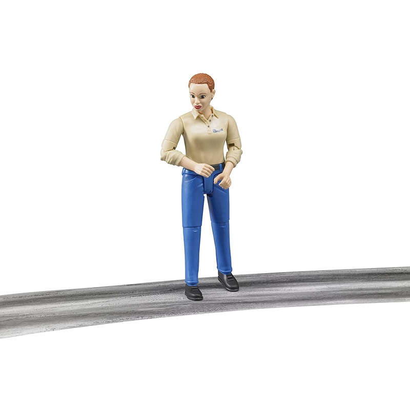 B60408 BRUDER WOMAN FIGURE IN BLUE JEANS