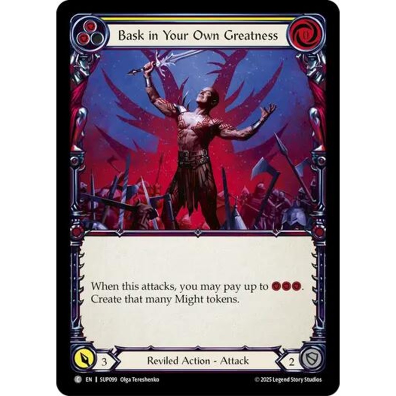 Bask in Your Own Greatness (Yellow) [SUP099] (Super Slam)  Rainbow Foil