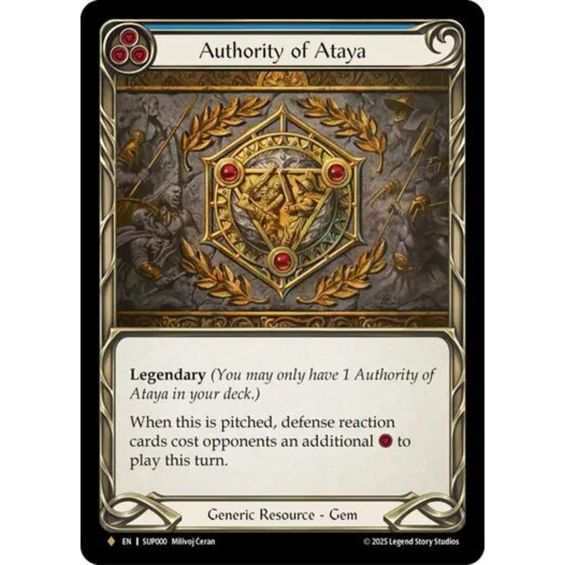 Authority of Ataya (Cold Foil) [SUP000] (Super Slam)  Cold Foil