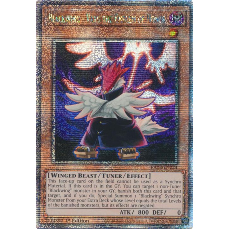Blackwing - Vayu the Emblem of Honor (Quarter Century Secret Rare) [RA03-EN224] Quarter Century Secret Rare
