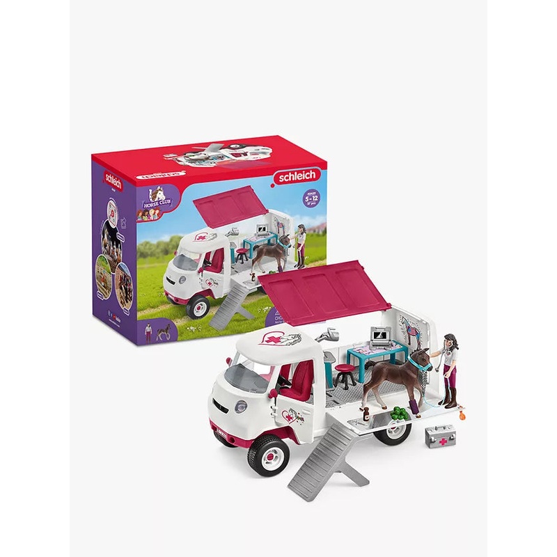 SL42439 Schleich Mobile Vet with Hanoverian Foal
