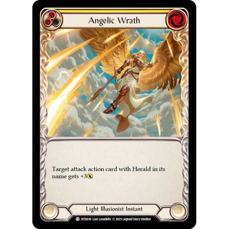 Angelic Wrath (Yellow) [DTD036] (Dusk Till Dawn)  Rainbow Foil