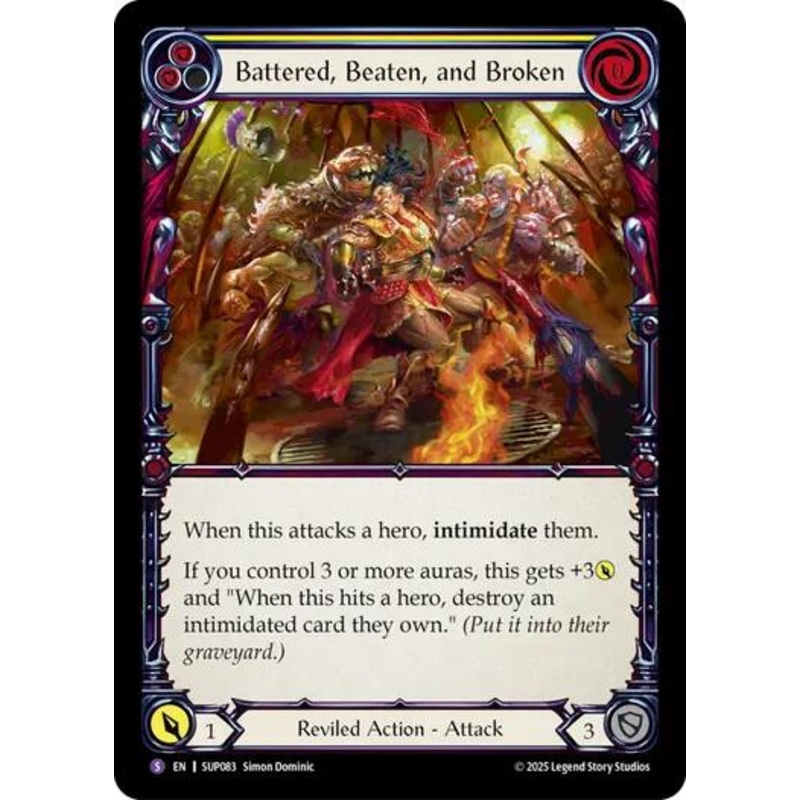 Battered, Beaten, and Broken [SUP083] (Super Slam)  Rainbow Foil