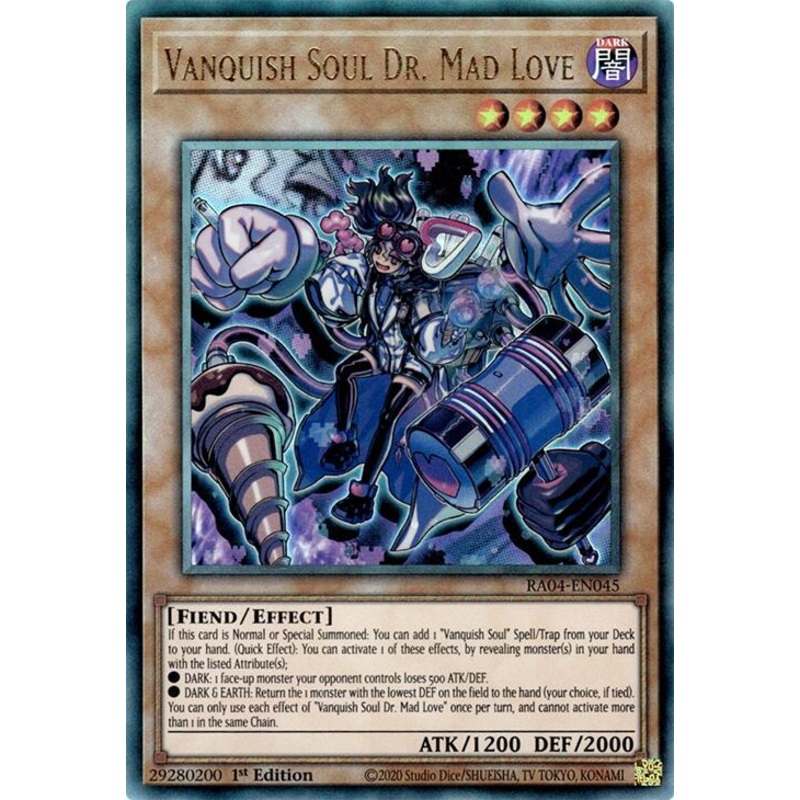 Vanquish Soul Dr. Mad Love [RA04-EN045] Prismatic Ultimate Rare