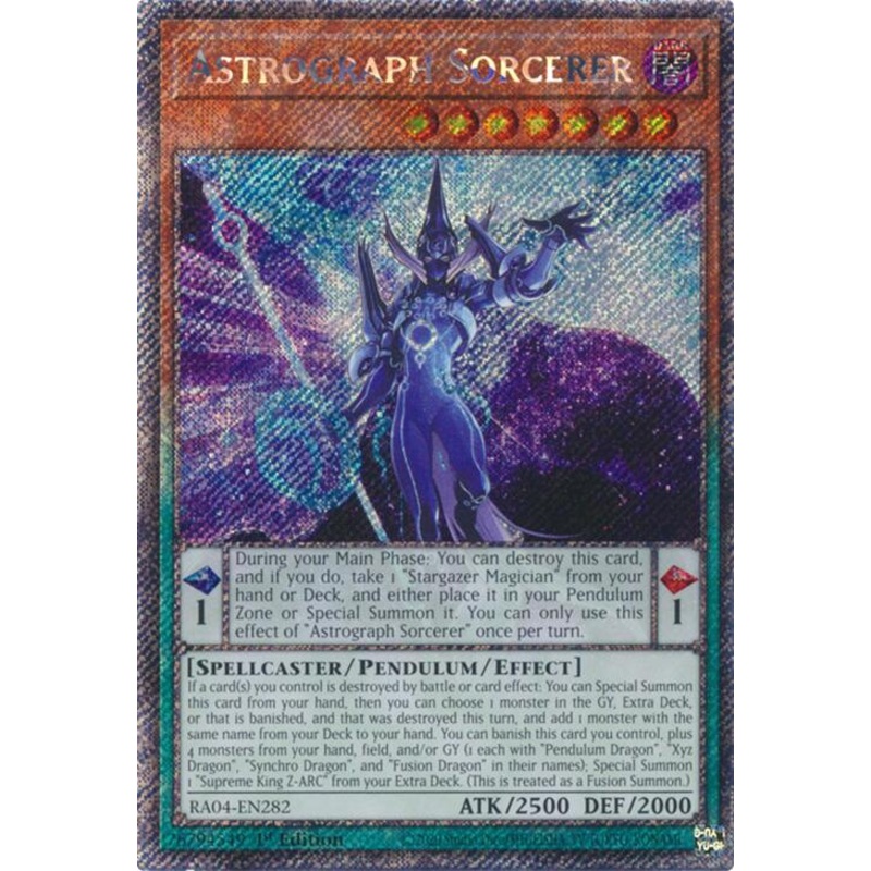 Astrograph Sorcerer [RA04-EN282] Platinum Secret Rare