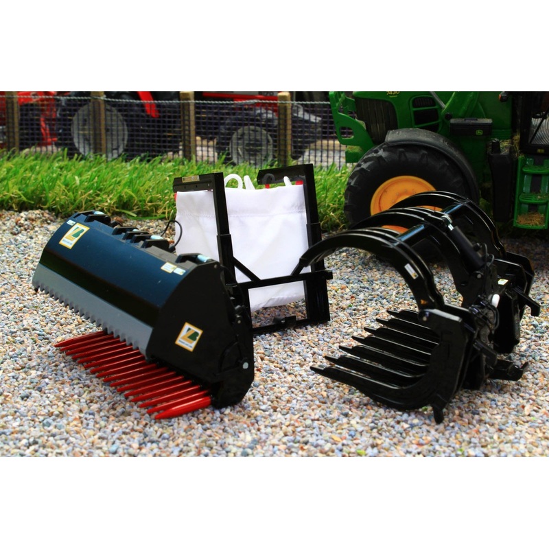 W7386 WIKING FRONT LOADER - SET B -  IN BLACK