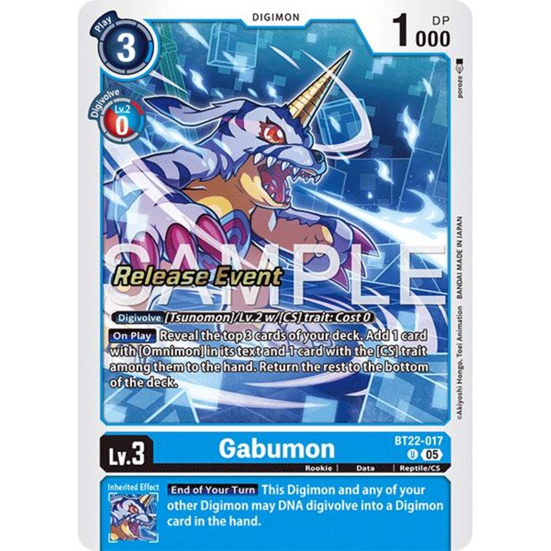 Gabumon [BT22-017] [Cyber Eden Release Event Cards]