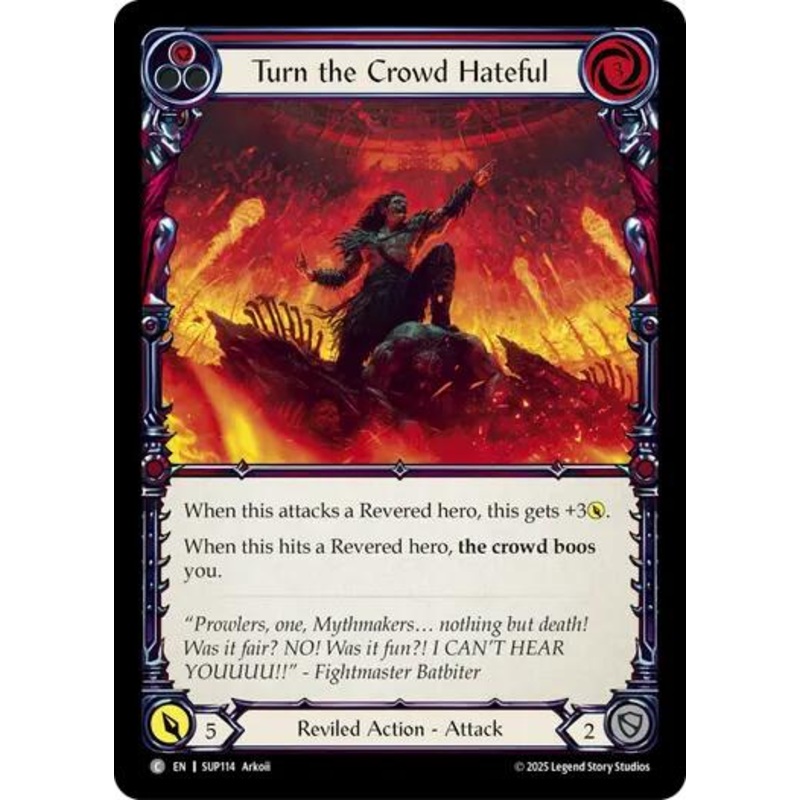 Turn the Crowd Hateful (Red) [SUP114] (Super Slam)