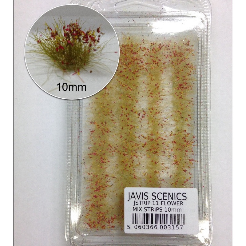 Javis Static Grass Strips - Flower Mix 10mm