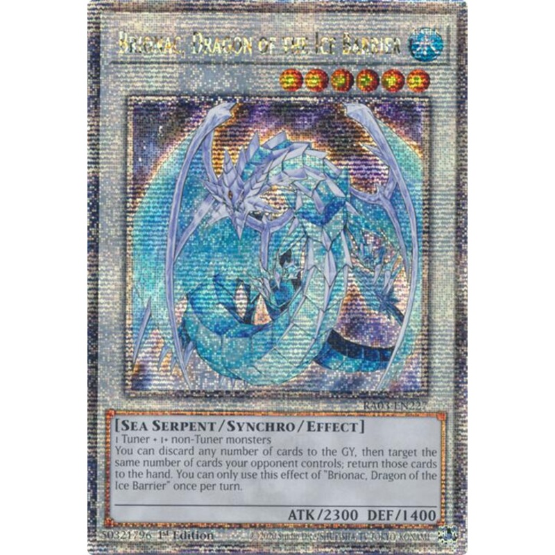 Brionac, Dragon of the Ice Barrier (Quarter Century Secret Rare) [RA03-EN227] Quarter Century Secret Rare