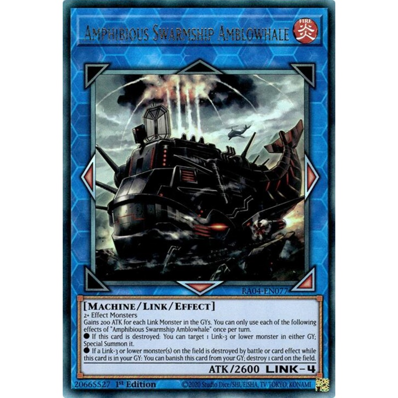 Amphibious Swarmship Amblowhale [RA04-EN077] Prismatic Ultimate Rare