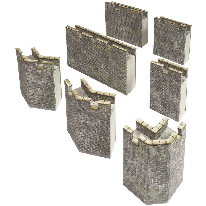 PO293 OO Gauge Castle Curtain Walls