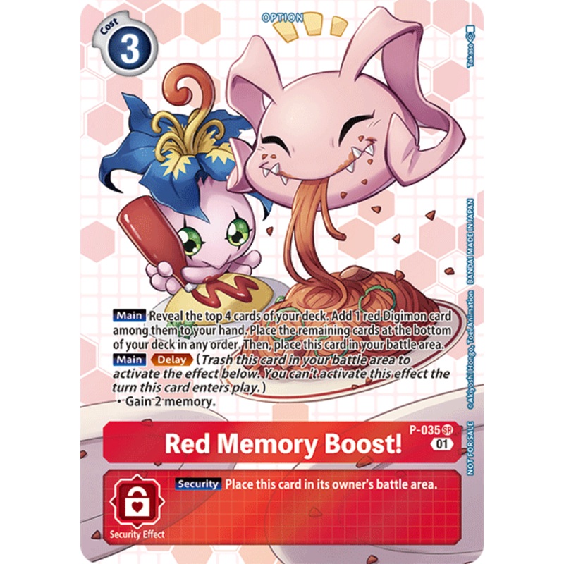 Red Memory Boost! [P-035] (Box Promotion Pack - Next Adventure) [Promotional Cards]
