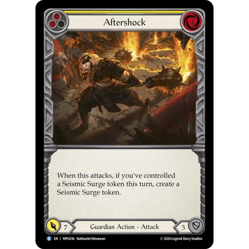 Aftershock (Yellow) [MPG036] (Mastery Pack Guardian)  Rainbow Foil