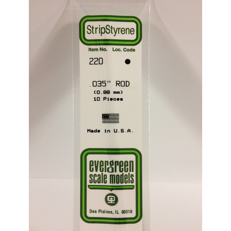 Evergreen 220 - 0.89mm Rod