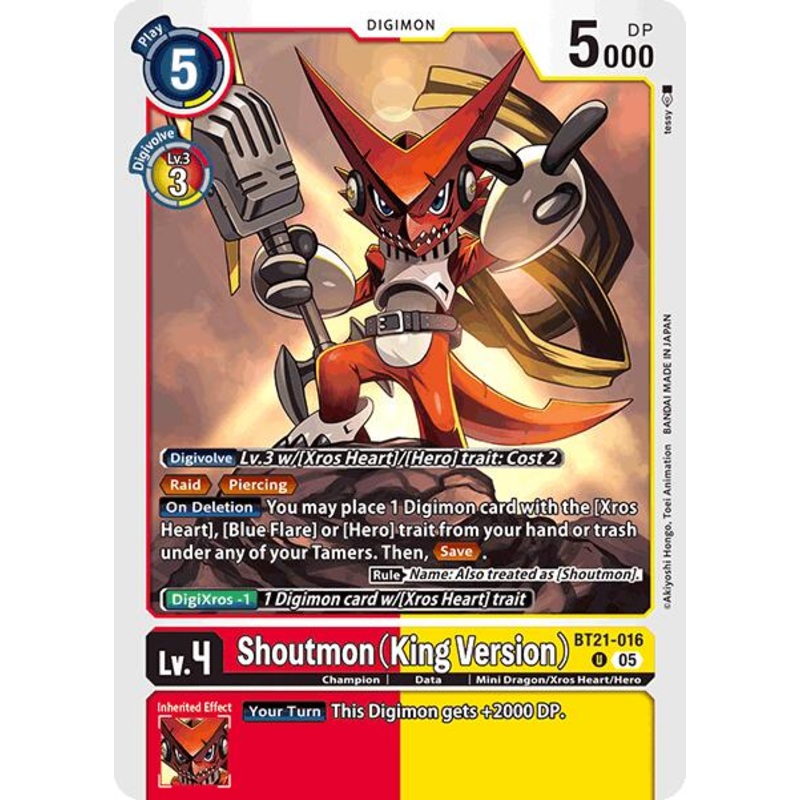 Shoutmon [BT21-016] (King Version) [World Convergence]