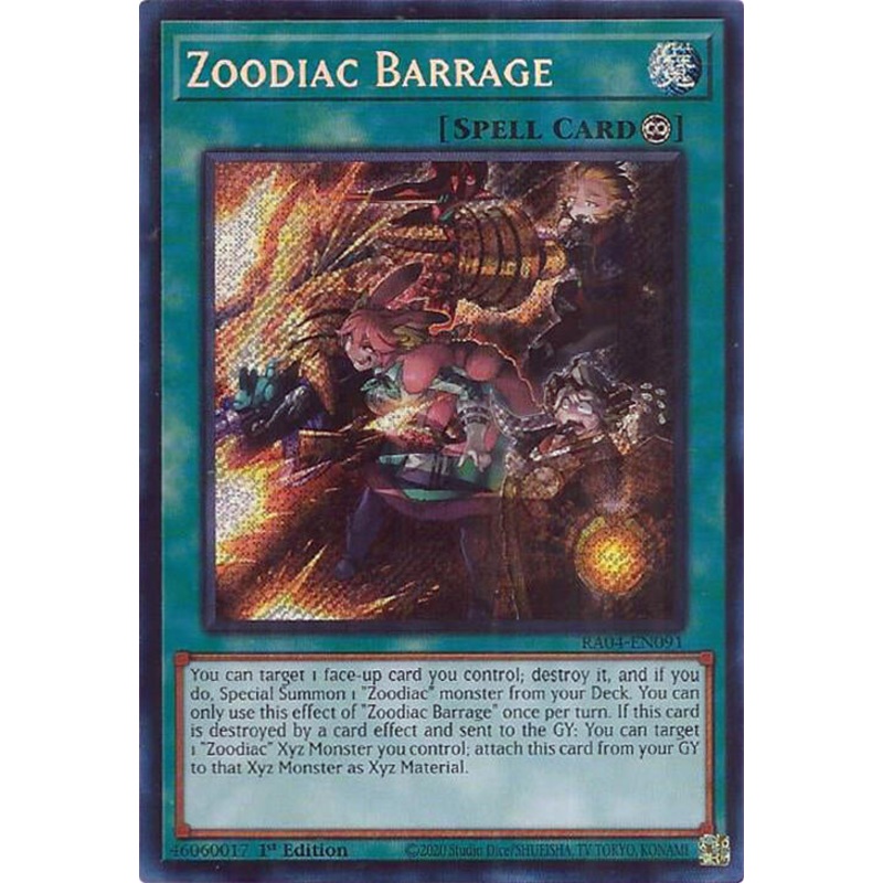 Zoodiac Barrage [RA04-EN091] Secret Rare